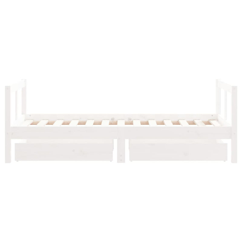 Vidaxl Estructura Cama Infantil Y Cajones Madera Pino Blanco 80x160 Cm_5