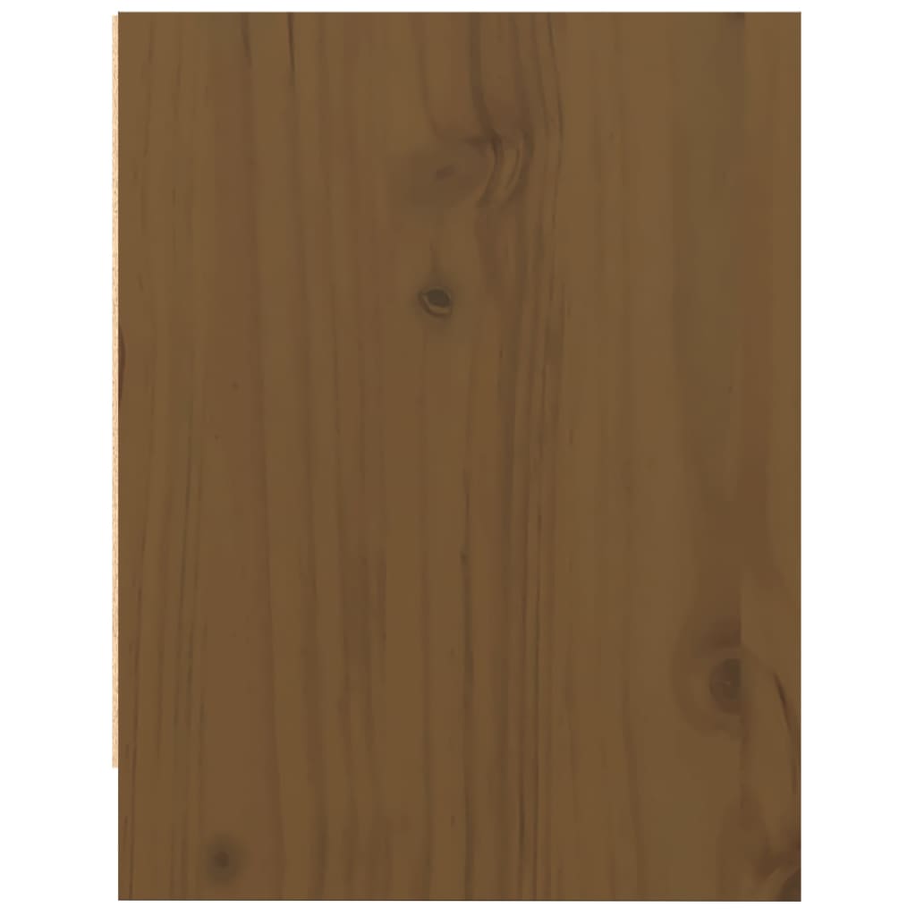 Mesita De Noche Madera Maciza De Mango Marrón Miel 40x30,5x40cm_4
