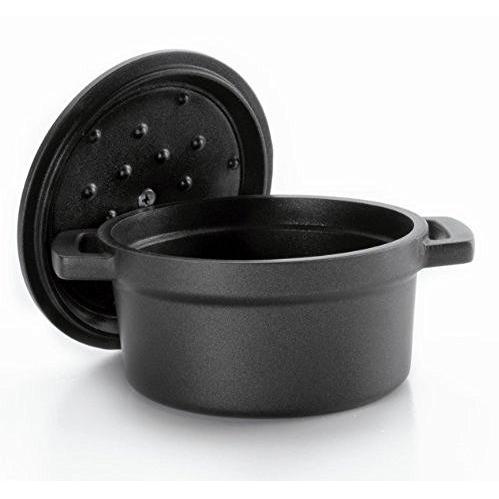 Panela cocotte em alumínio fundido preto Lacor, diâmetro 16 cm