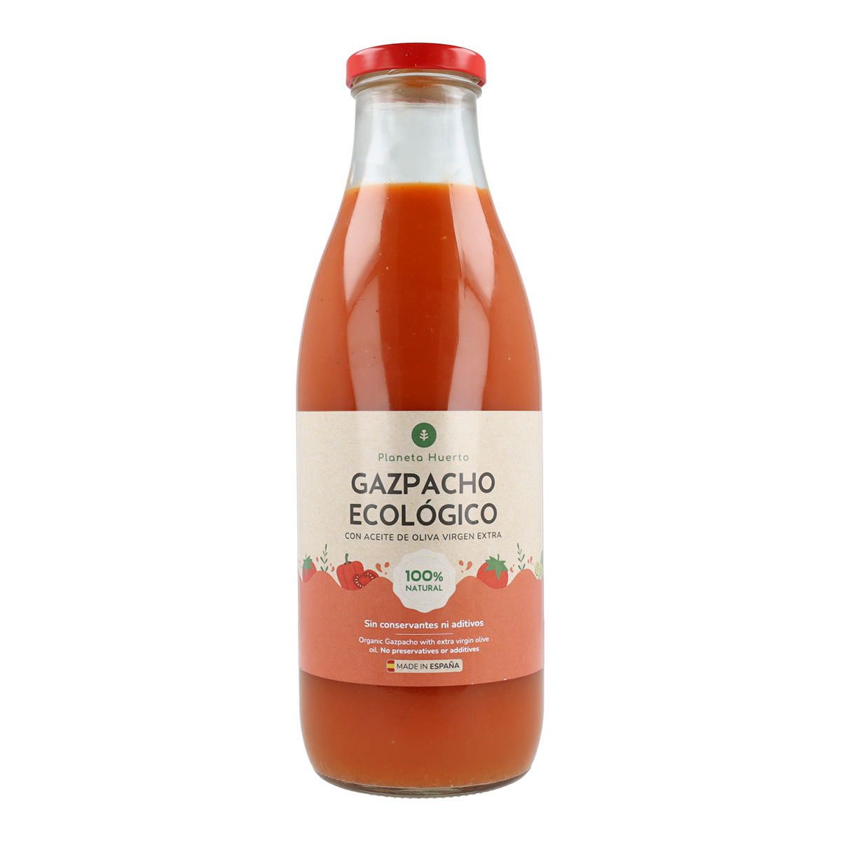 Pack de 3 gaspachos biológicos tradicionais com Planeta Huerto EVOO 1L