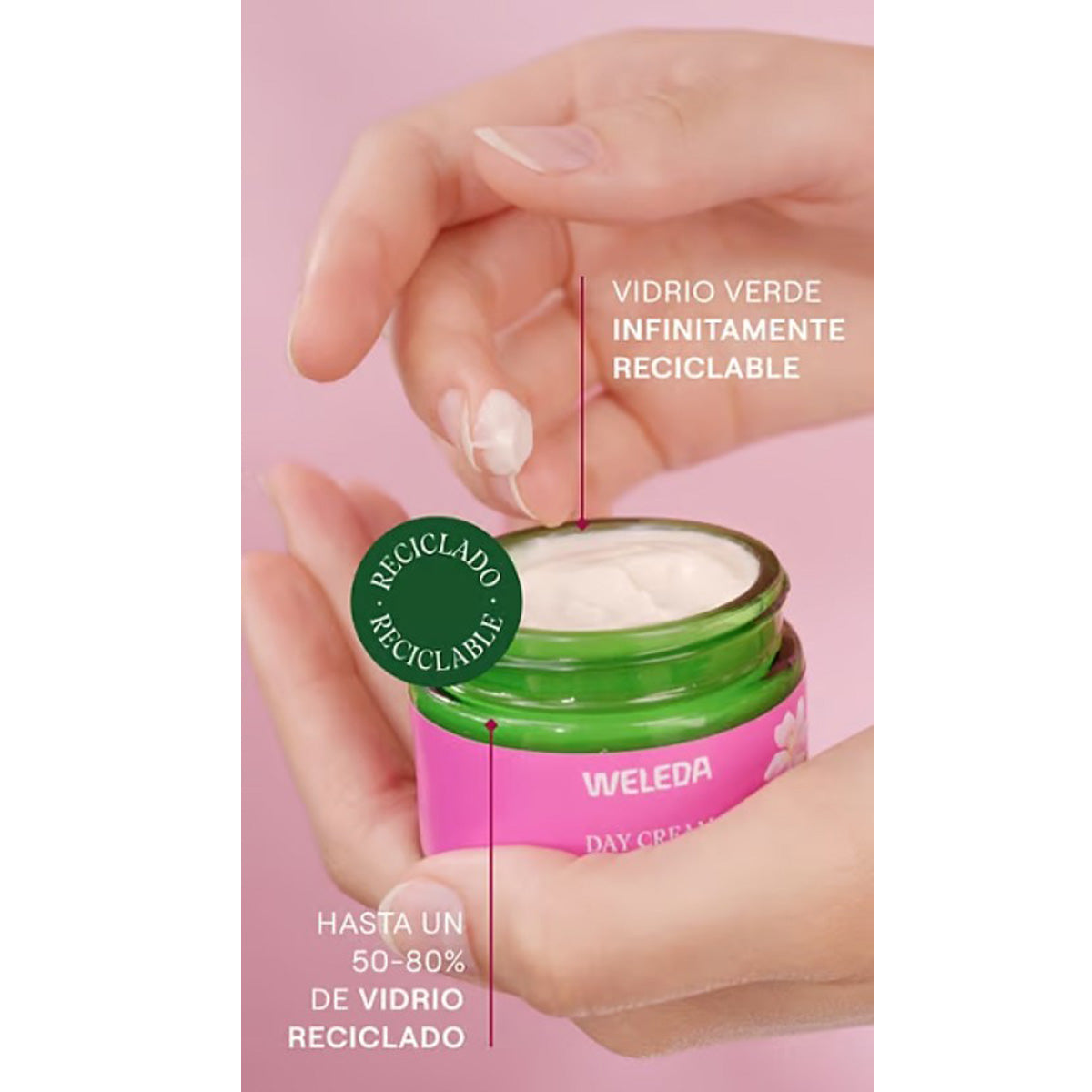 Creme de dia suavizante rosa mosqueta e chá branco Weleda, 40 ml