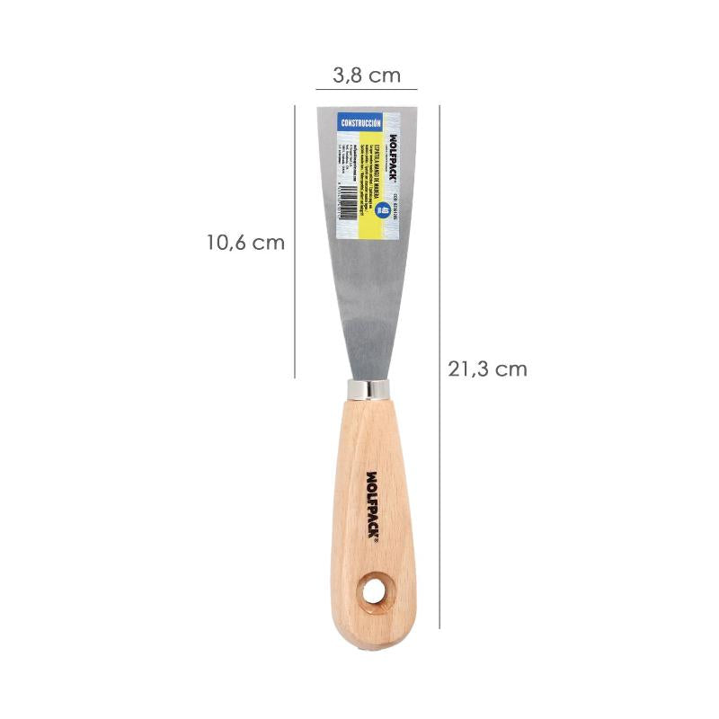 Espatula Mango Madera Hoja Acero 40 Mm. Espatula Yeso, Espatula Pintor, Espatula Masillas, Espatula Pladur, Etc.