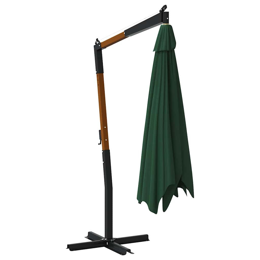 Vidaxl Sombrilla Jardín Voladiza Con Palo De Madera Verde 400x300 Cm_4