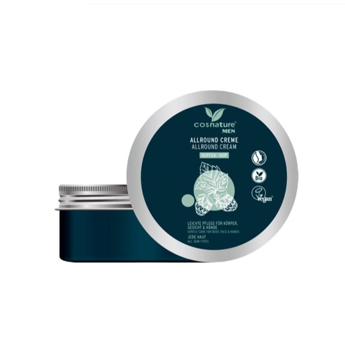 Creme facial e corporal de lúpulo Cosnature para homem 150 ml