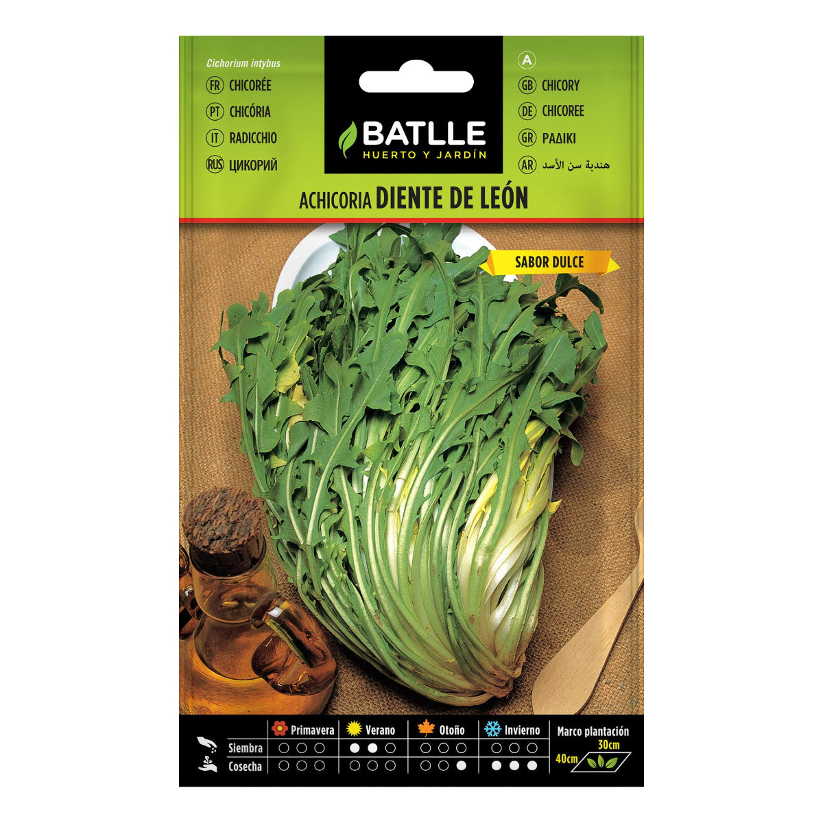 Sementes de dente-de-leão e chicória Batlle