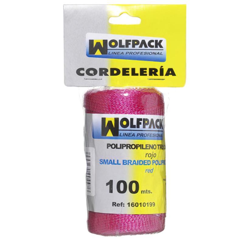 Cuerda Trencilla Polipropileno Roja (bobina 100 Metros)_0