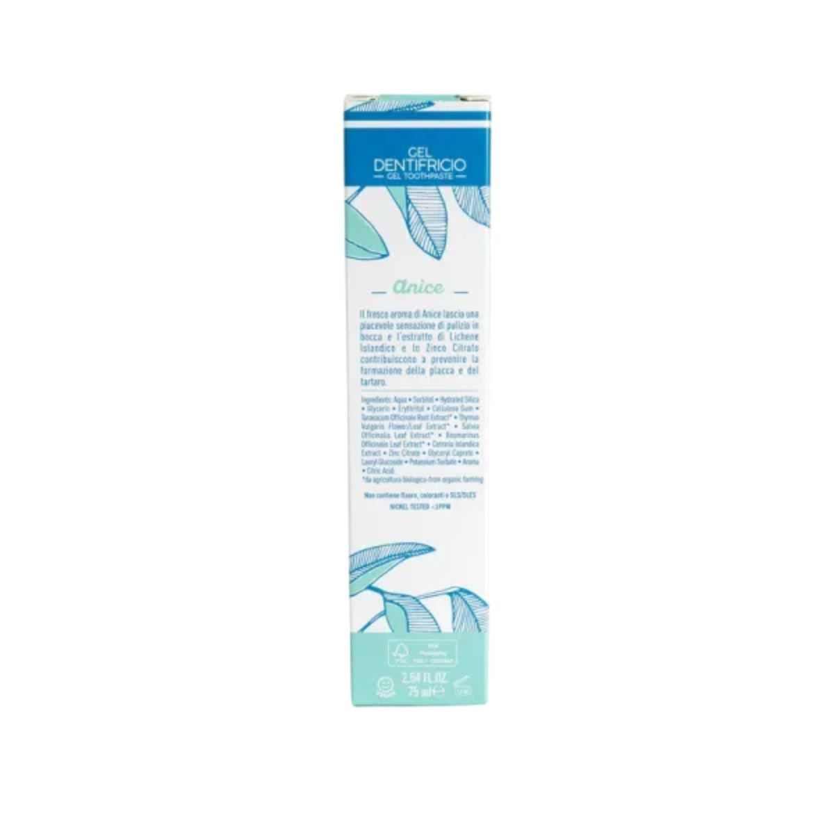 Pasta de dentes natural de anis 75 ml Certificado Orgânico Officina Naturae