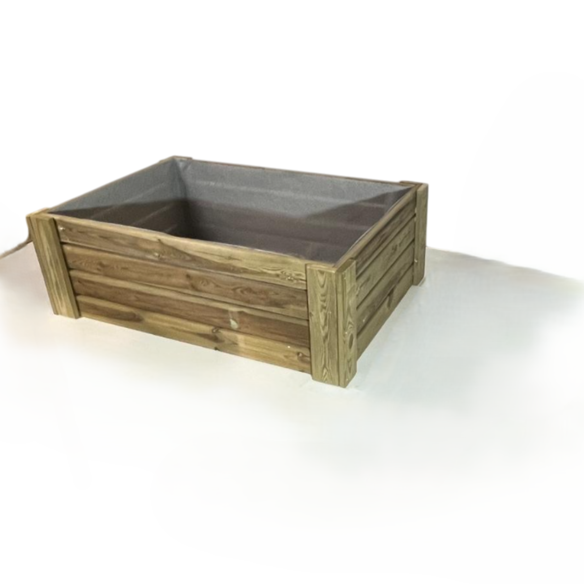 Cajón De Cultivo Natura. Altura De 40 Cm. Sin Base. Vidahuerto 120x120x40 Cm.