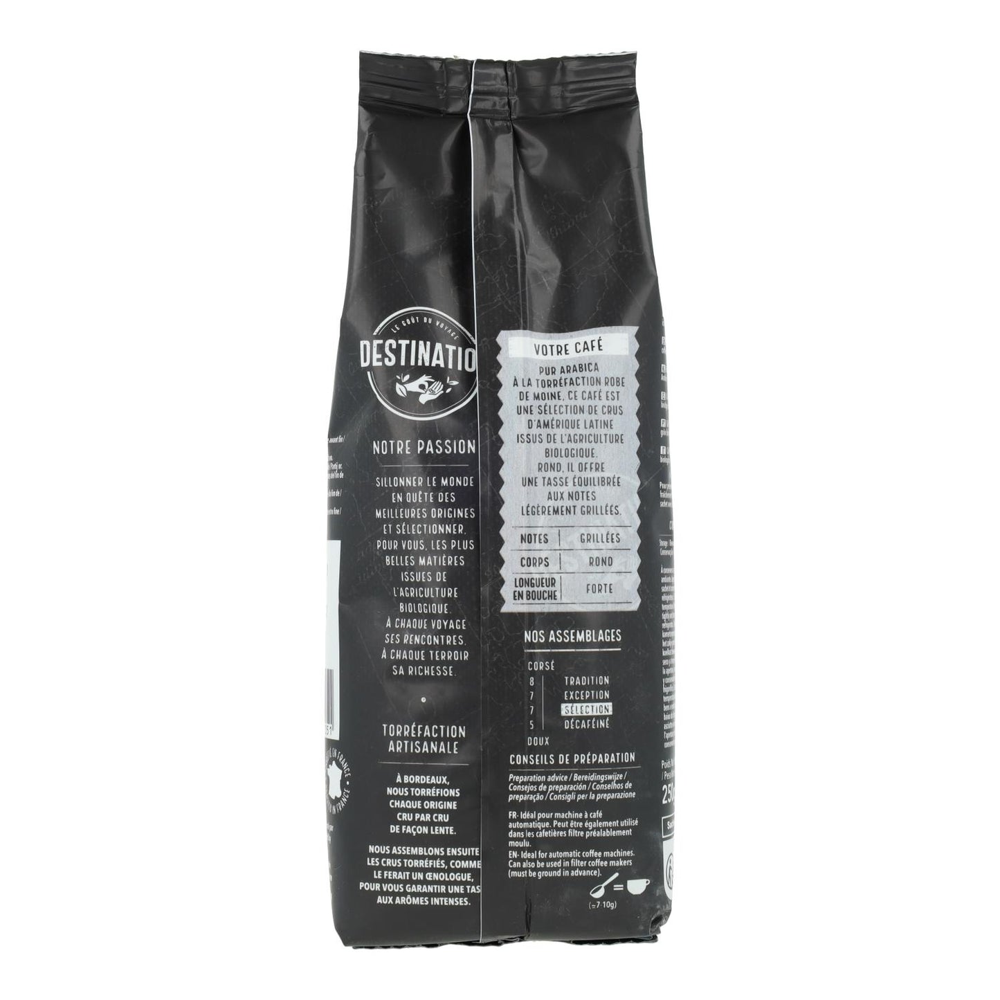 Grãos de café 100% Arábica Bio Destination Selection 250 g