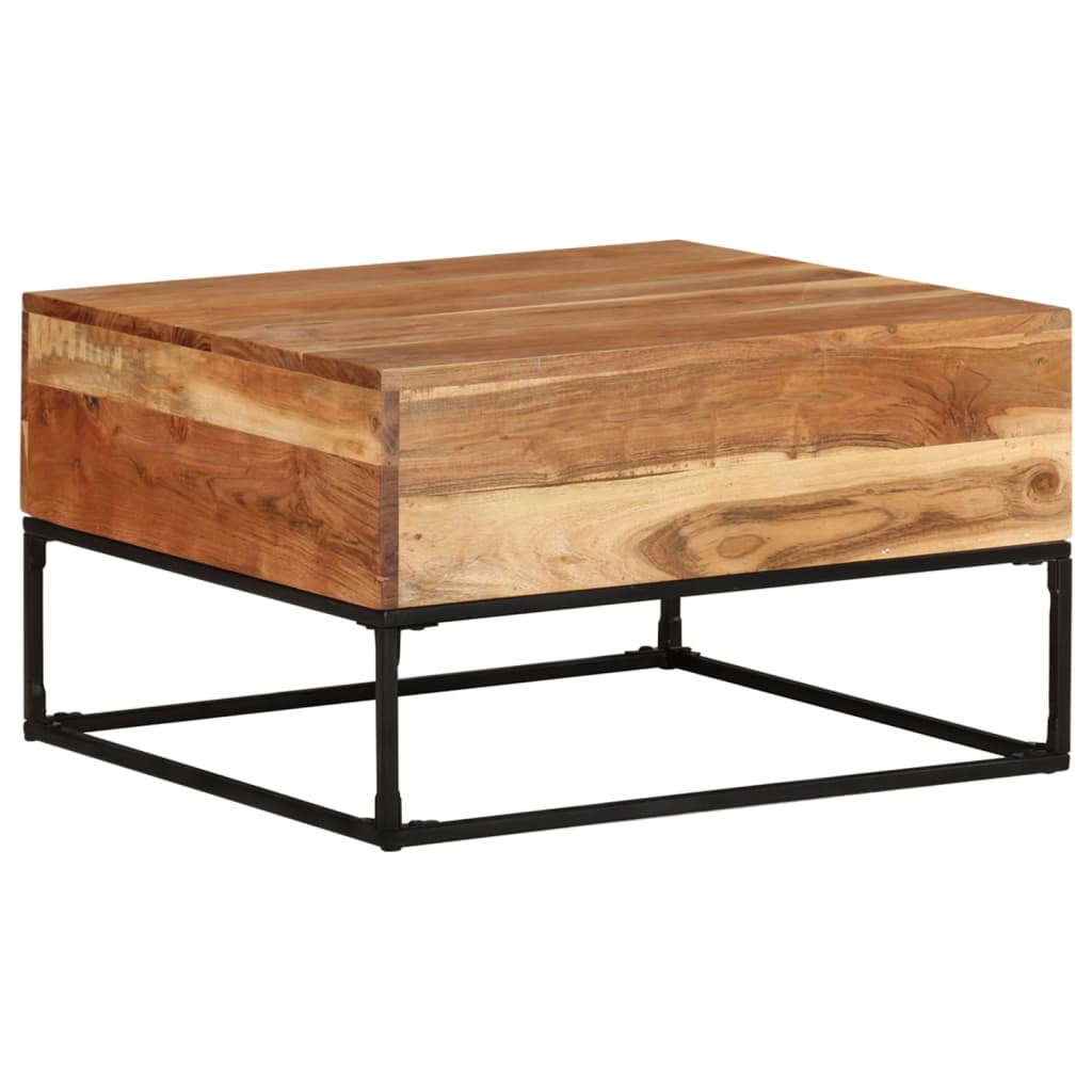 Mesa De Centro Madera Maciza De Acacia 68x68x41 Cm_4