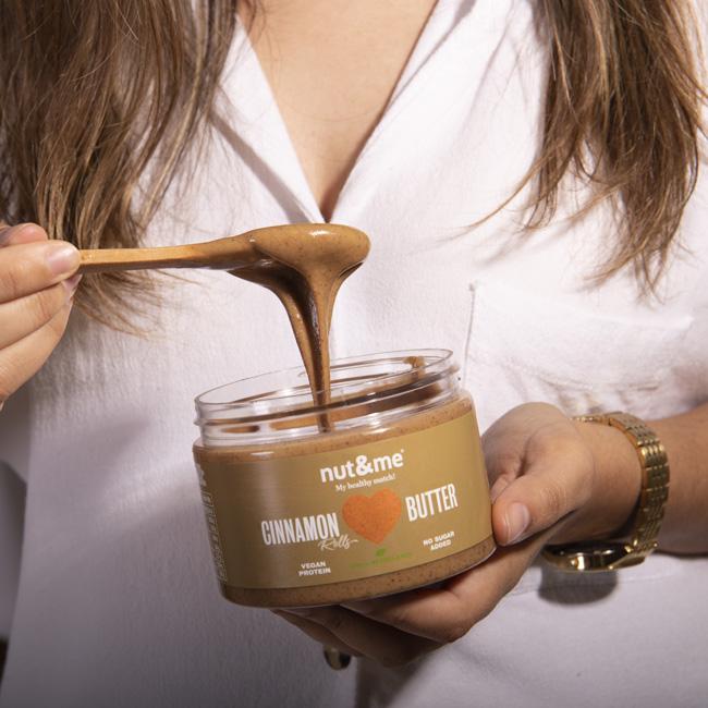 Rolo de Canela com Creme de Nozes Pecã, Nozes e Amêndoas Nut&Me 250 gr_