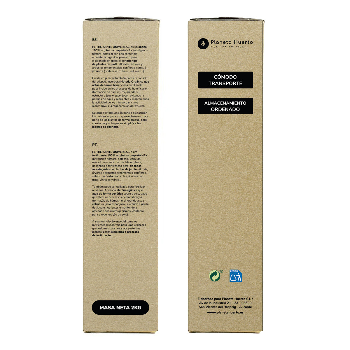 Fertilizante ECO Universal Planeta Huerto 2 Kg