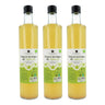 Embalagem de 3 vinagres de maçã biológicos não filtrados da Planeta Huerto, 750 ml.
