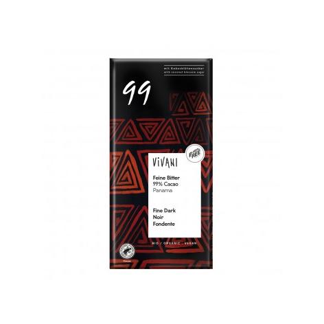 Vivani Chocolate Negro Panamá Biológico 99% com Açúcar de Coco 80g