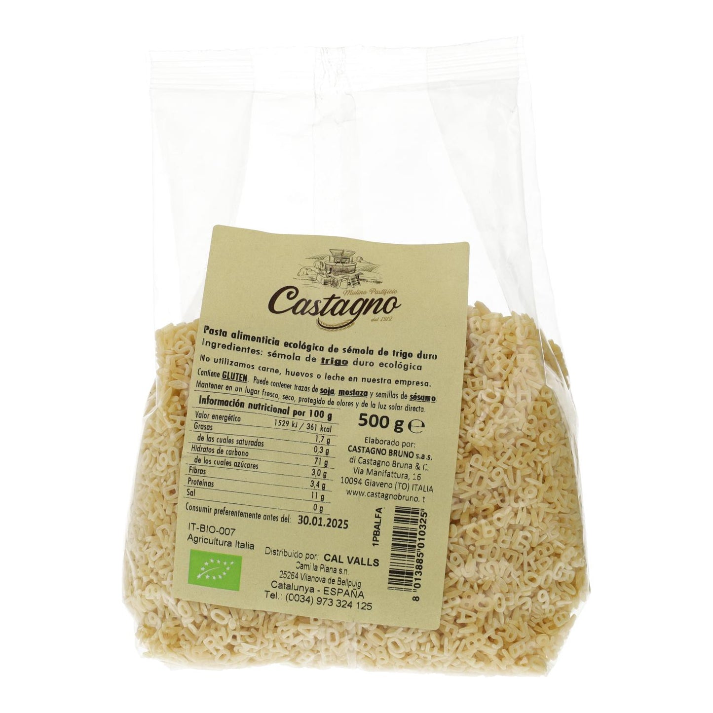 Sopa de Letras Trigo Duro Castagno ECO 500 g