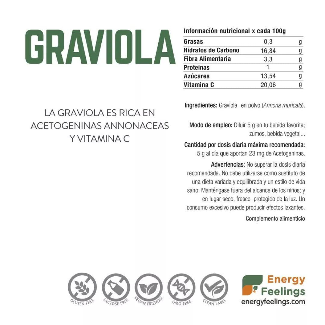 Pó de graviola desidratado Energy Feelings 150 g