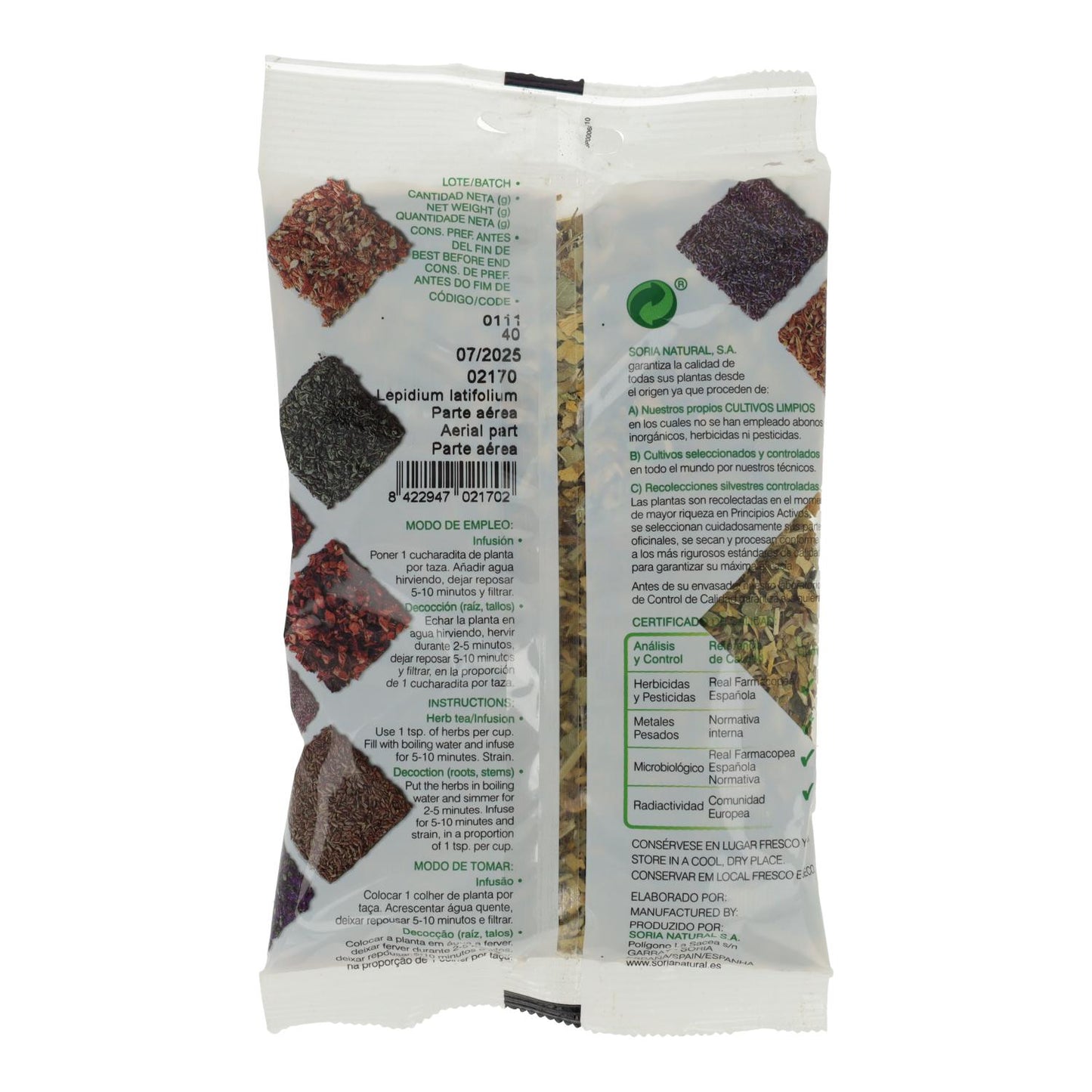 Quebra-pedra natural de plantas Soria 40 g