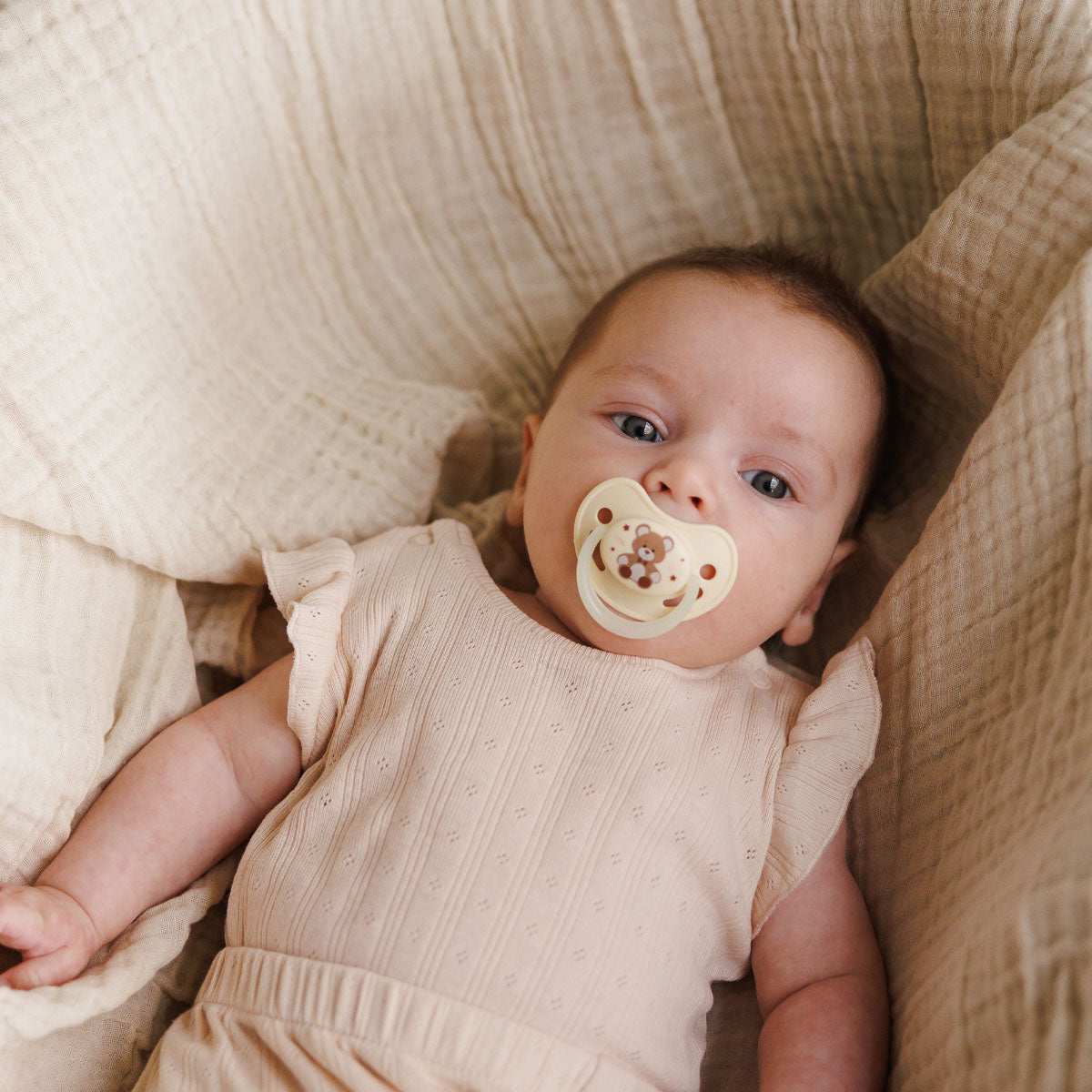 Chupetes Tetina Anatómica De Silicona 0-6 Meses Beige_5