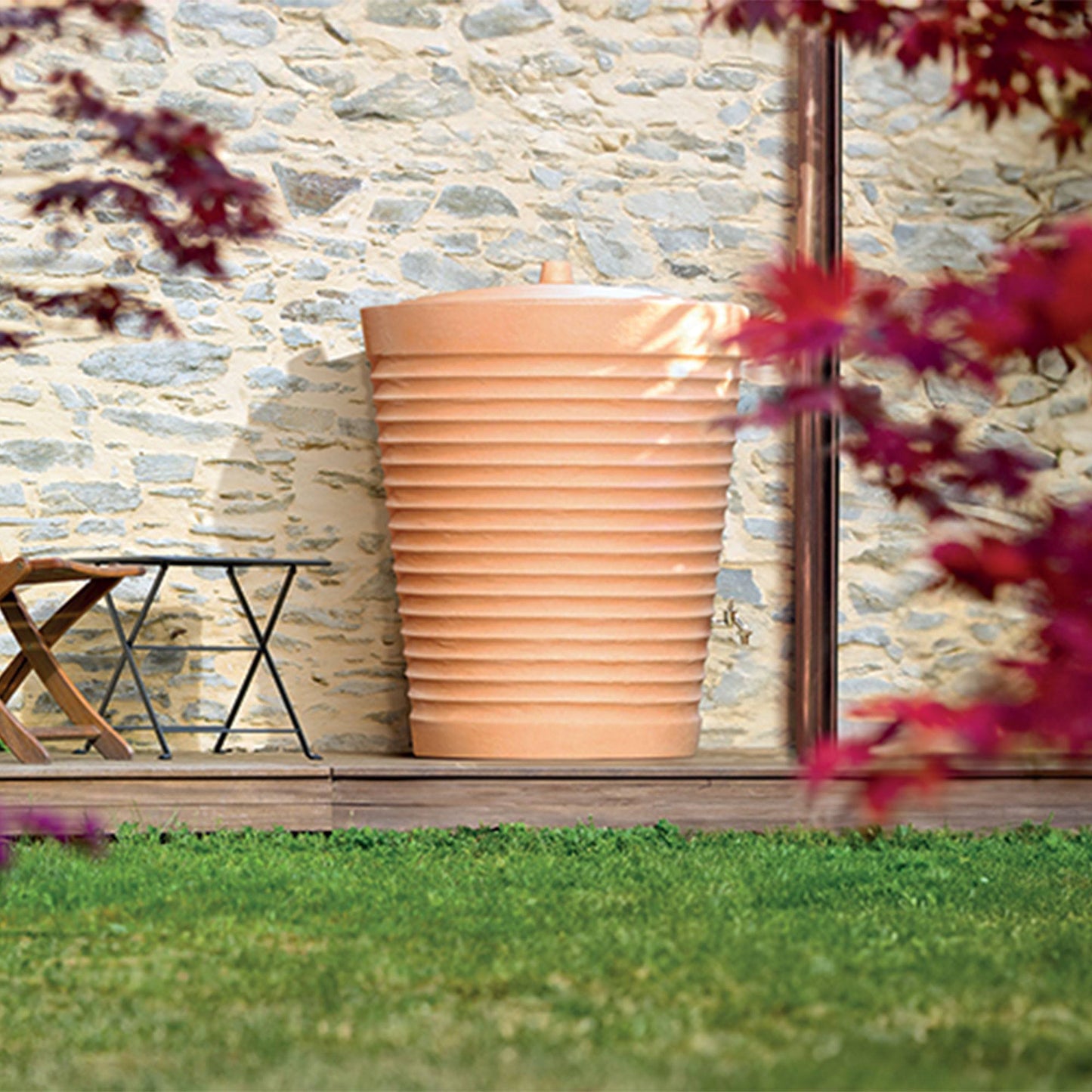 Barril De Agua De Lluvia Trentino 275l Color Terracota_2