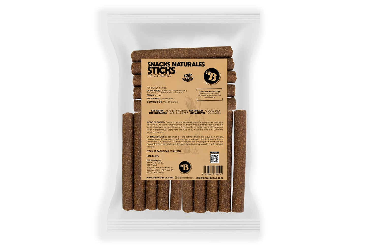 Bimordiscos Barritas Para Perros Y Gatos - Conejo - 15 Uds. 15 Uds._0