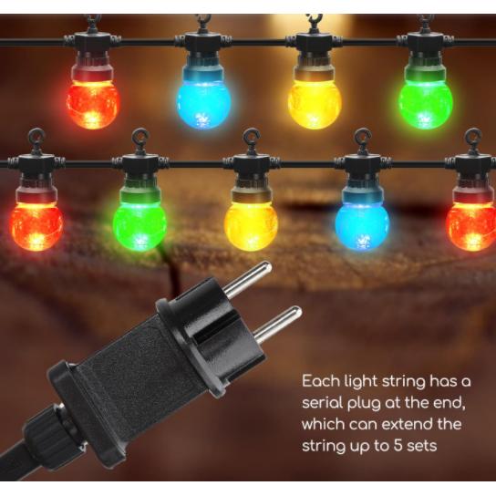 Pisca-pisca LED Aigostar com 10 lâmpadas, 6 W, 8 m, para interiores e exteriores.