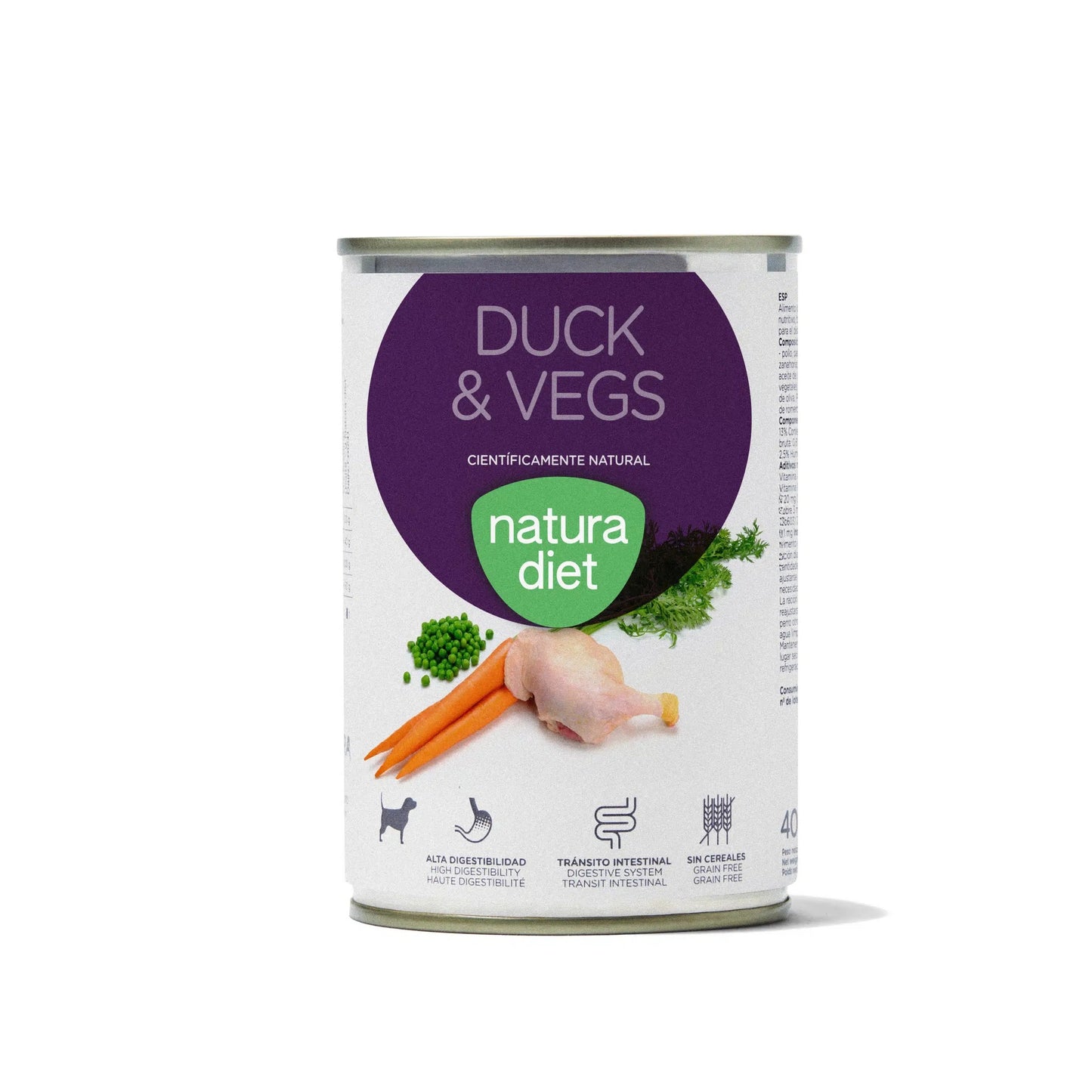 Natura Diet Dog Pato & Vegetais Alimento húmido para cães 400g