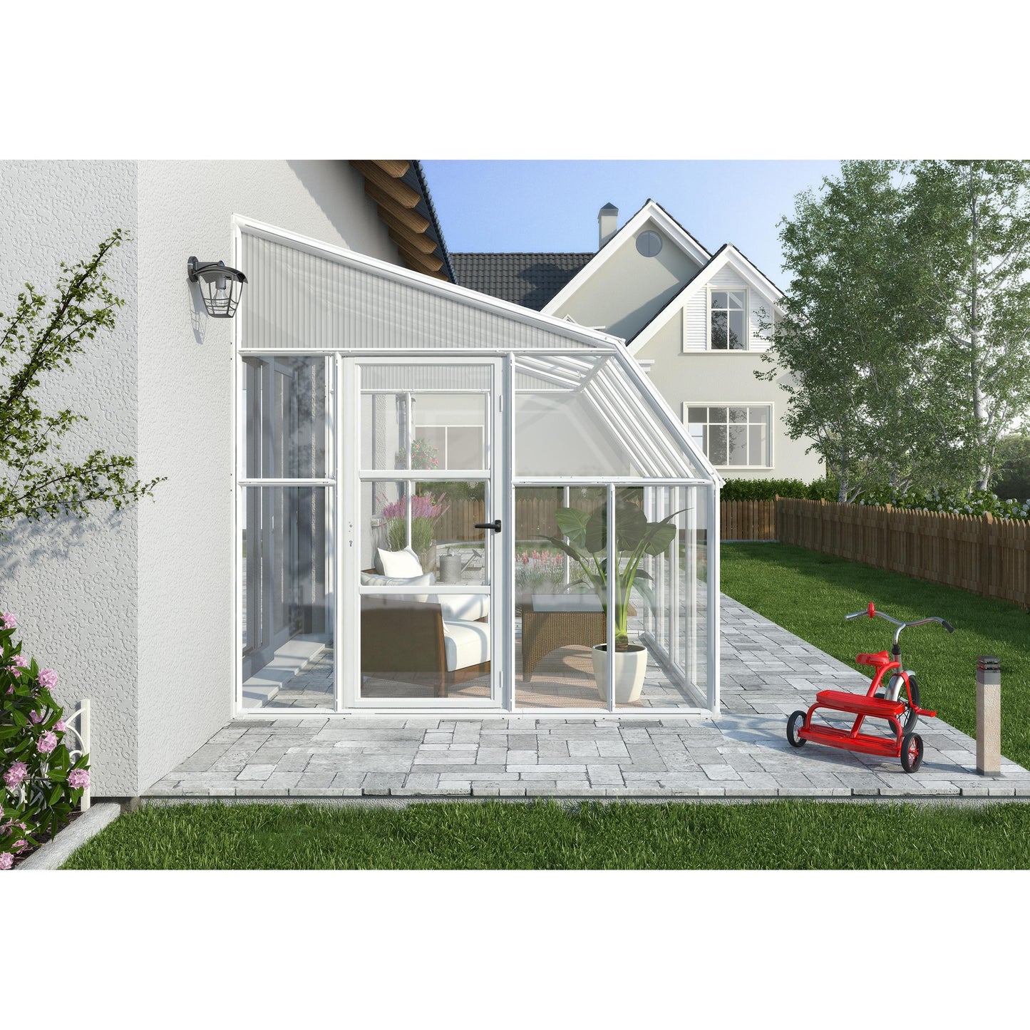 Pérgola fechada para solário 260x257 cm