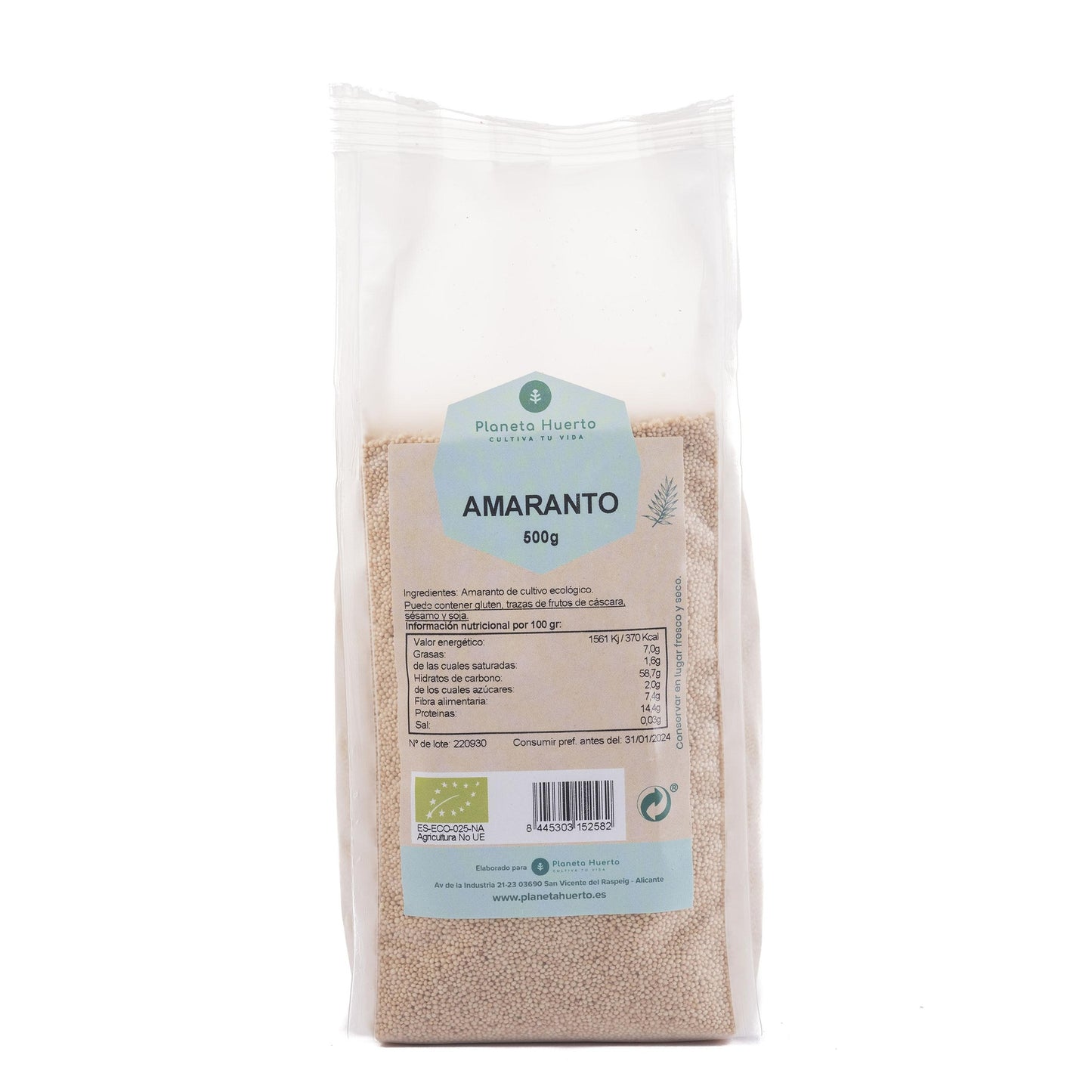 Amaranto em grão ECO Planeta Huerto 500 g
