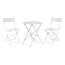 Mesa e cadeiras bistrô de 3 peças cinzentas