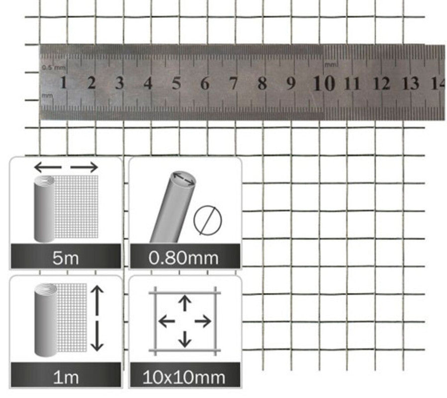 Malla Electrosoldada Para Pajareras Y Voladeros (rollo 5x1 M)_0