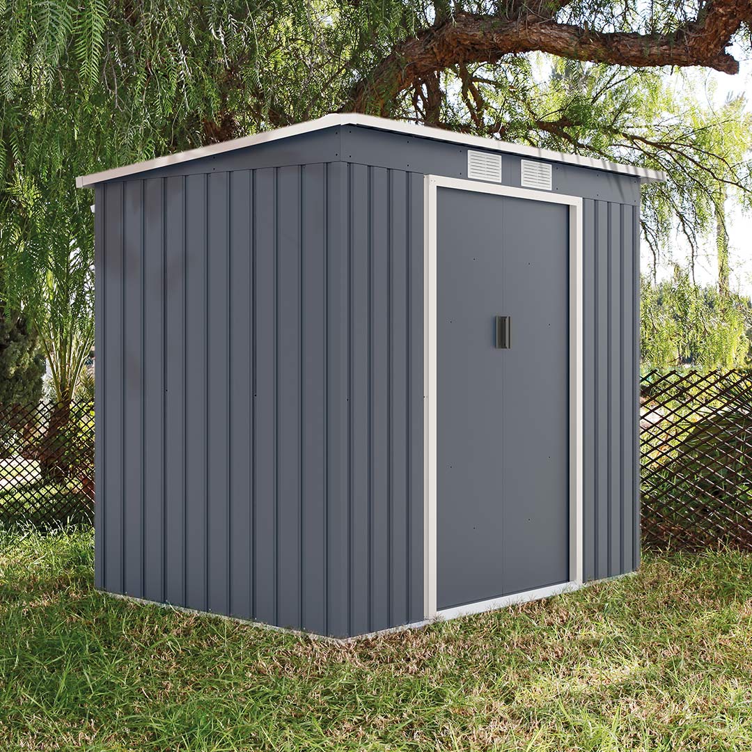 Caseta Metálica Estándar Gris Para Exterior E Interior - 2,13x1,73x1,3 M - Multicolor_1