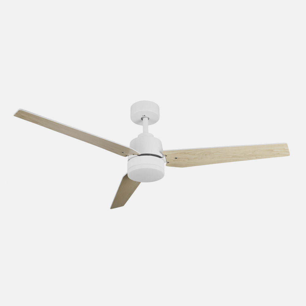Ventilador Dc Captus 22w Blanco 3 Aspas Blanco/haya 132d Reg. Intensidad 2180lm 3000k-6000k C/remoto, Timer, Mem._2
