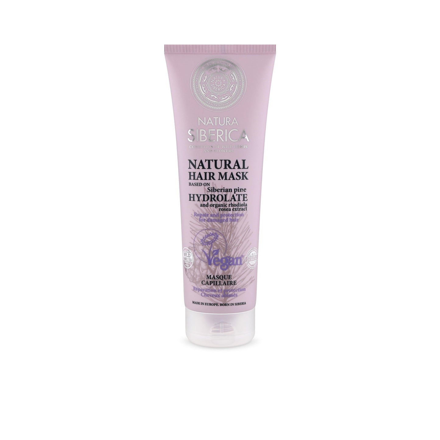 Máscara capilar Natura Sibérica 200 ml para proteção e reparação de cabelos danificados