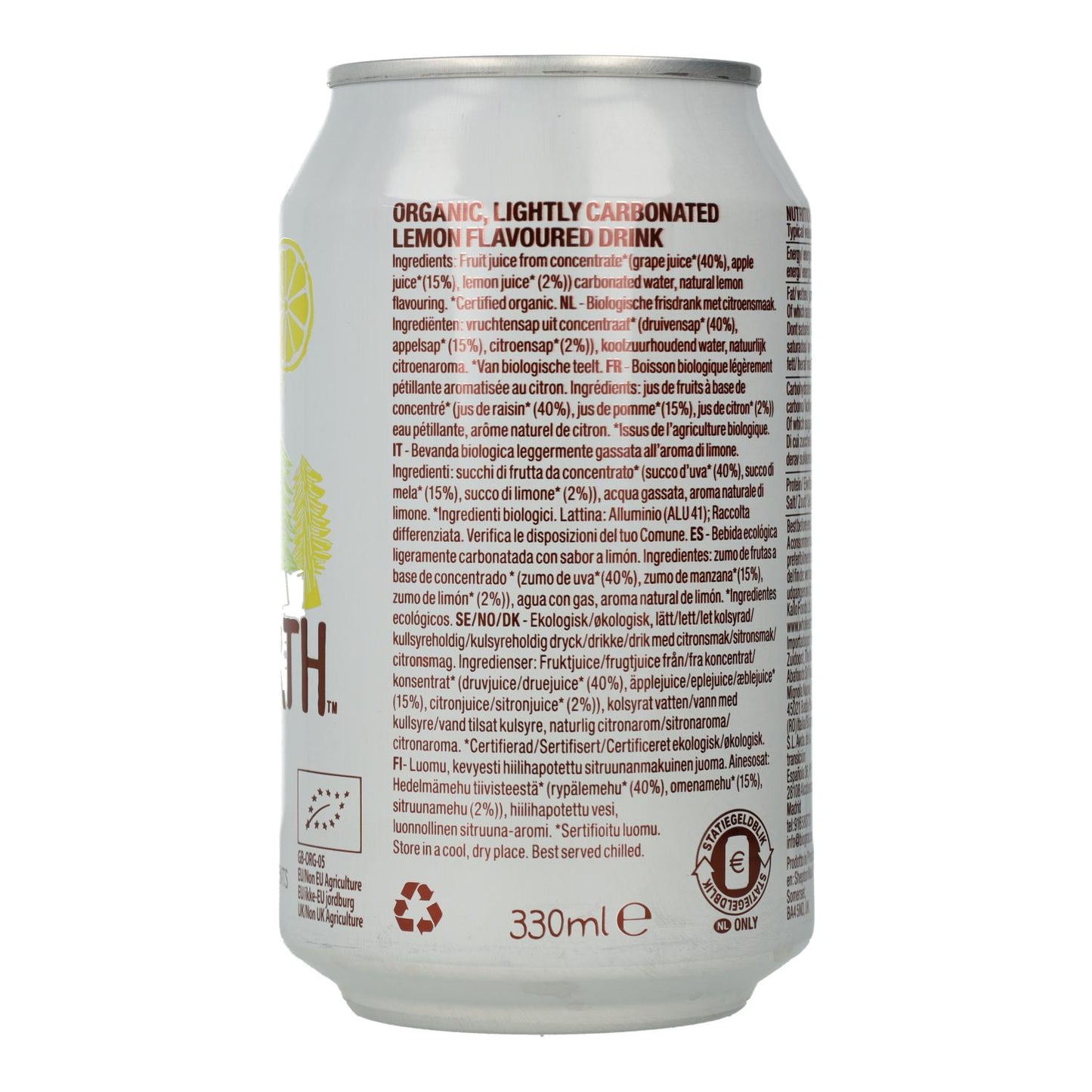 Refrigerante de limonada biológica Whole Earth 300ml