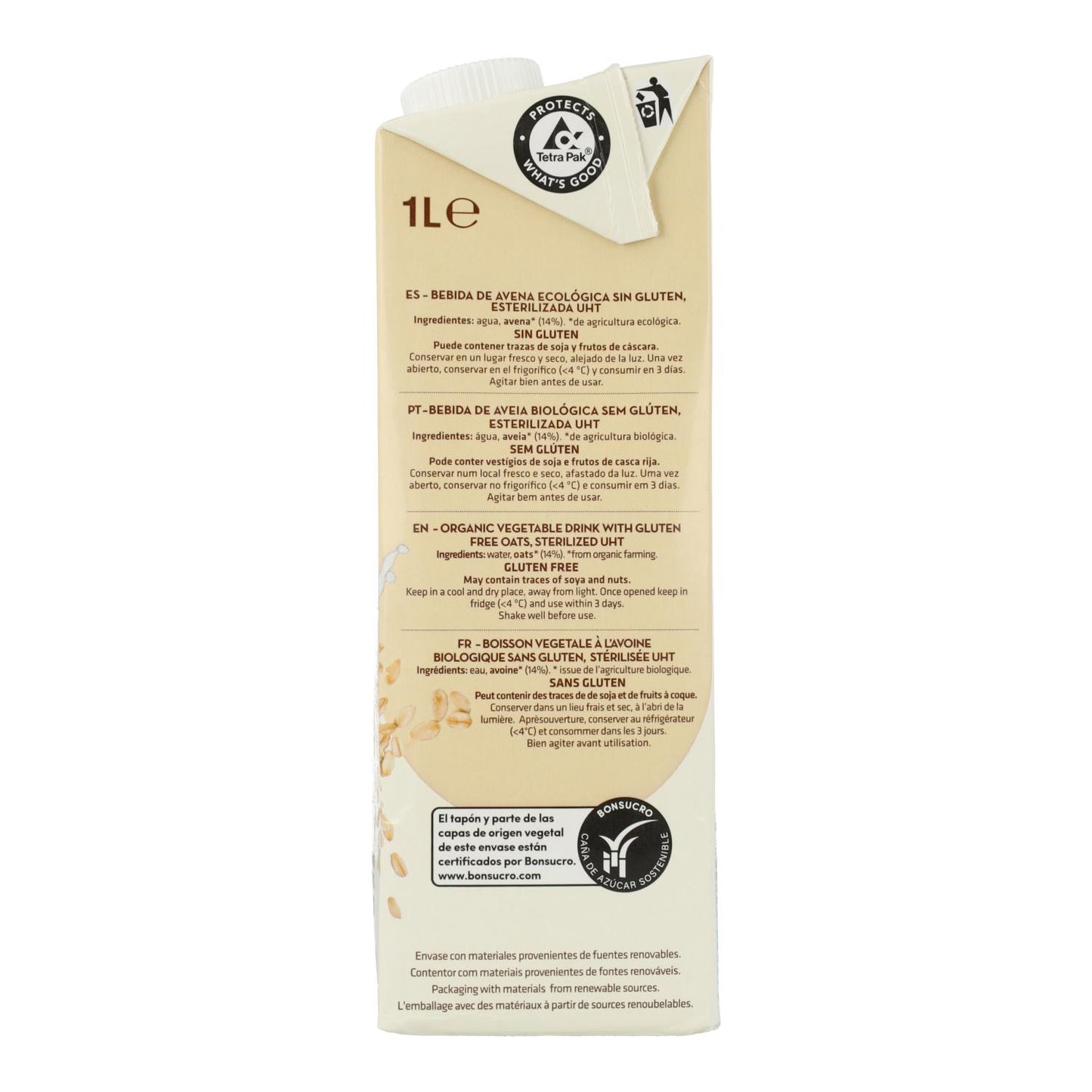 Bebida de aveia sem glúten Vivibio 1 L