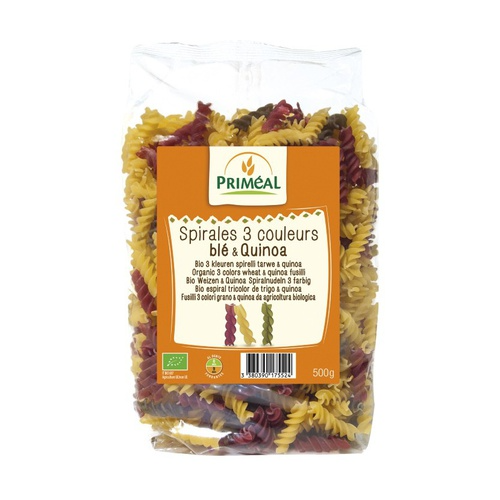 Espirais de Trigo e Quinoa Tricolor Primeal 500 g