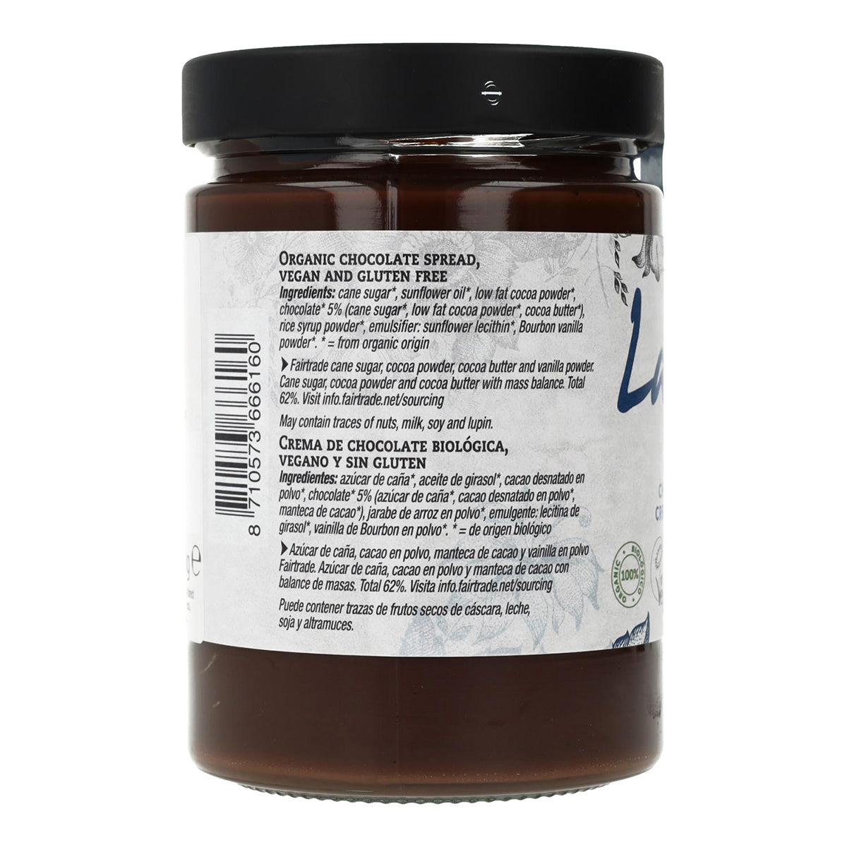 La Vida Creme de Chocolate Vegan Sem Glúten Vegan 600 g