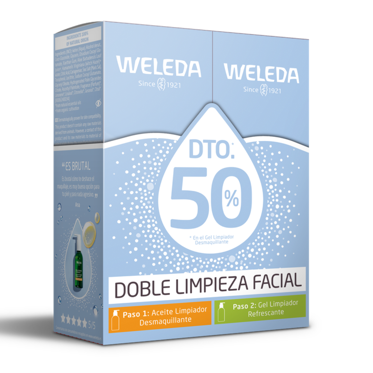 Óleo de Limpeza Facial Weleda + Gel 150ml/unidade - Oferta Pack