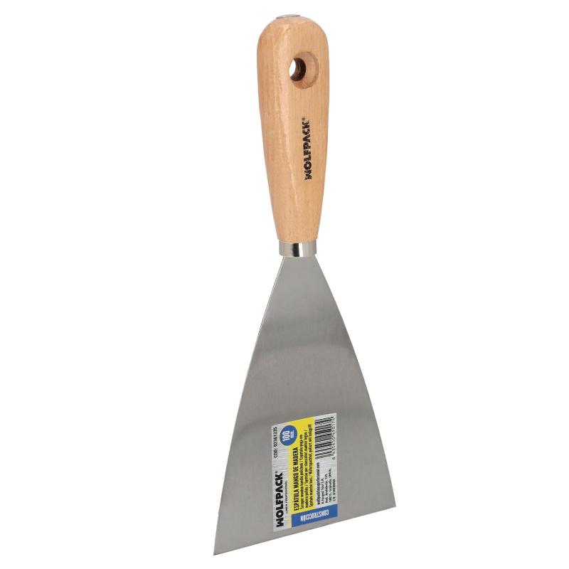 Espatula Mango Madera Hoja Acero 100 Mm. Espatula Yeso, Espatula Pintor, Espatula Masillas, Espatula Pladur, Etc.
