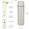 Termo Liquidos, Capacidad 1 Litro, Libre Bpa, Acero Inoxidable, Antigoteo