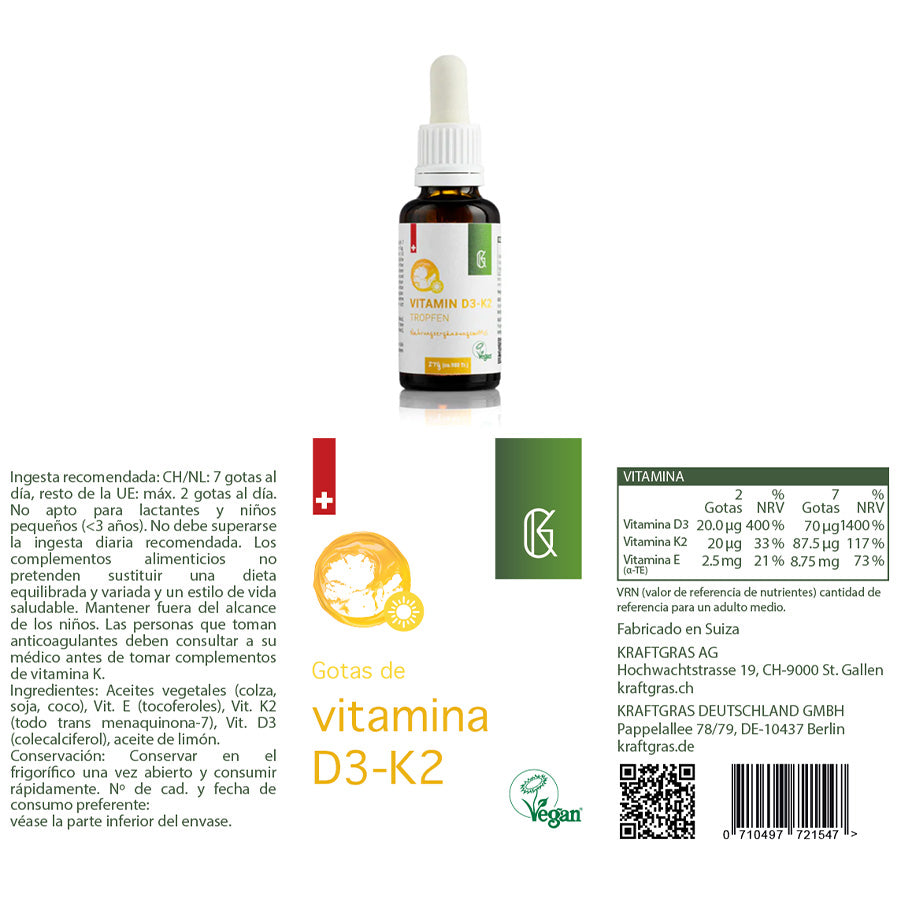 Kraftgras - Gotas de vitamina D3-K2 (27 g - aprox. 900 gotas) - vegano_1