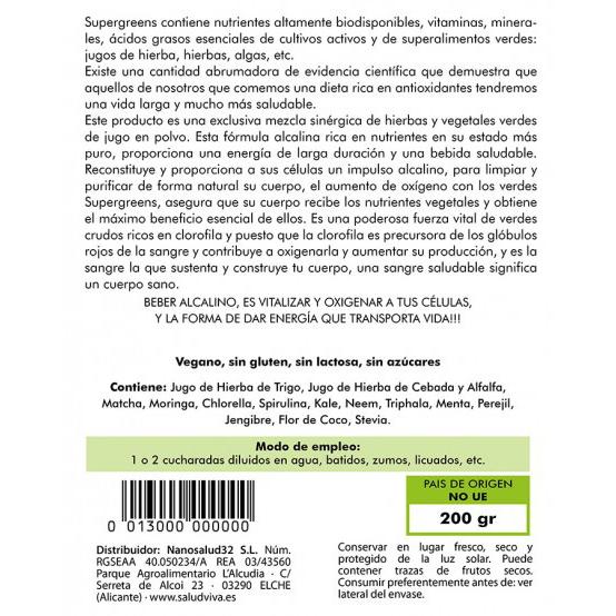 Supergreens Saúde Viva 200 g