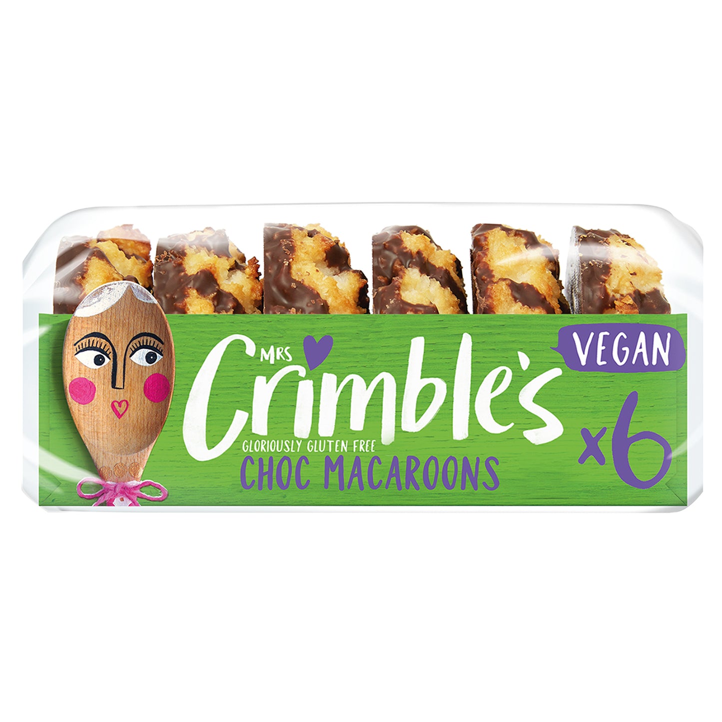 Bolachas vegan sem glúten Mrs Crimbles com pepitas de chocolate 195g