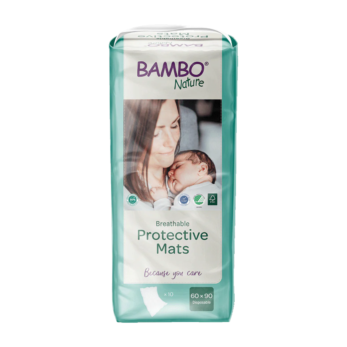 Protetor de Cama Anti-Vazamento Bambo Nature 60x90cm 10 unidades