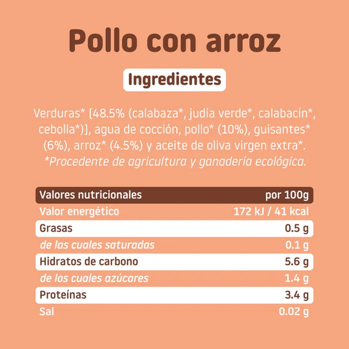 Pack 2x Tarrito BIO pollo con arroz +6 meses Smileat, 230g