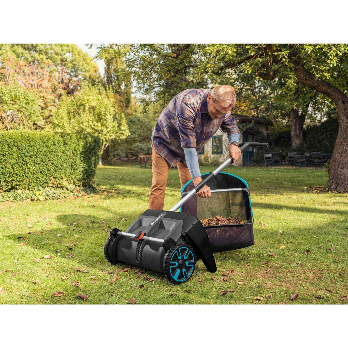 Coletor de folhas manual com rodas Gardena