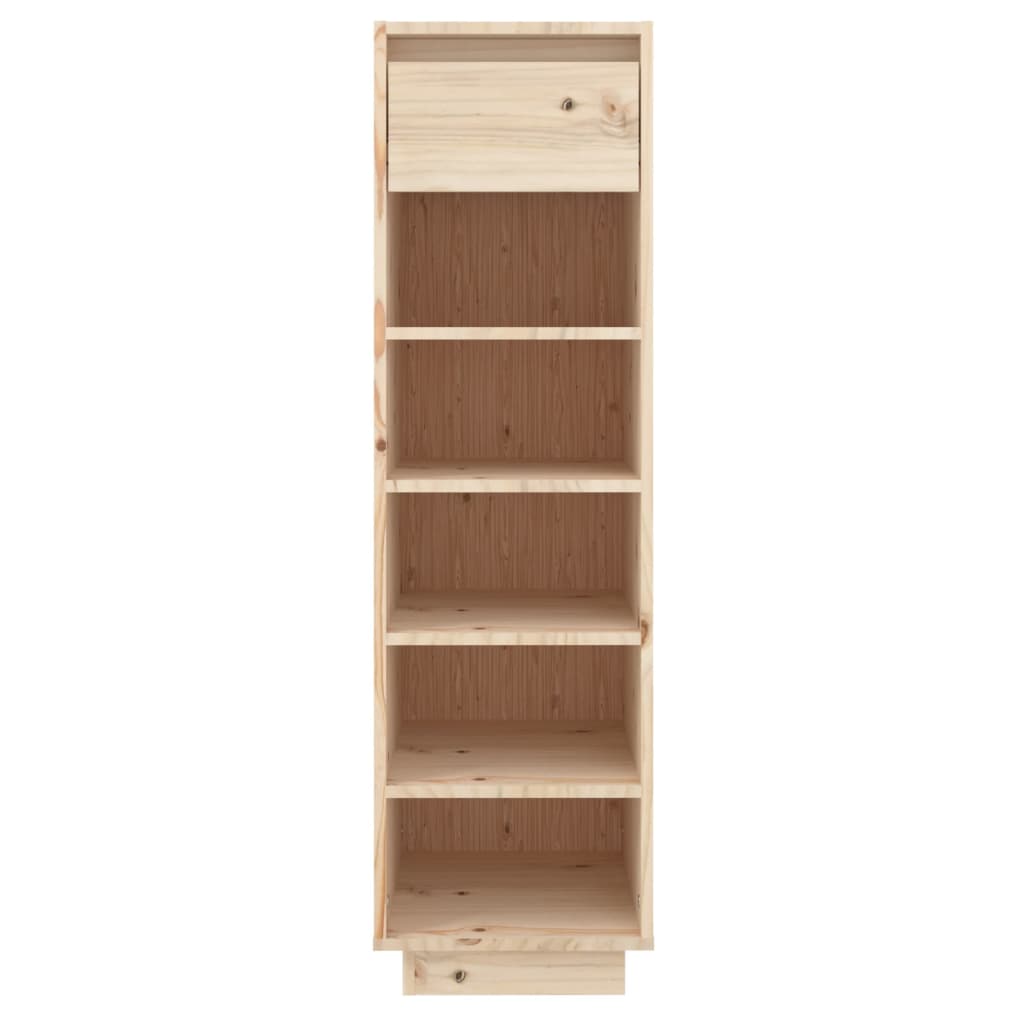 Armario Zapatero De Madera Maciza De Pino 30x34x105 Cm / Vetonek_5