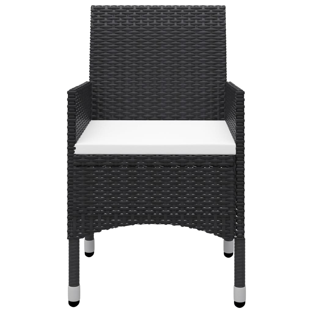 Vidaxl Juego De Comedor De Jardín De 5 Piezas Negro_5