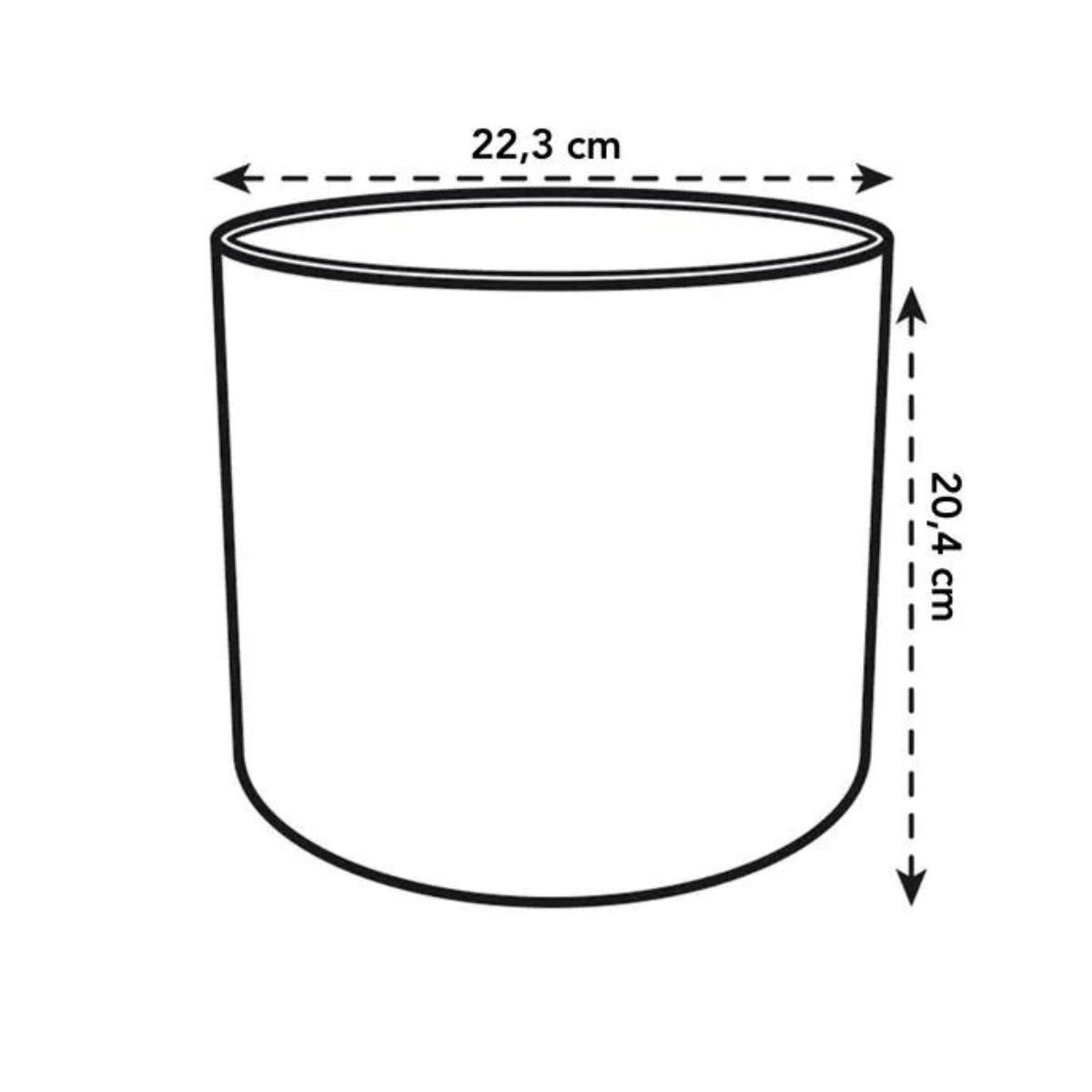 Vaso redondo Ocean Elho reciclado verde Pacífico 22 cm