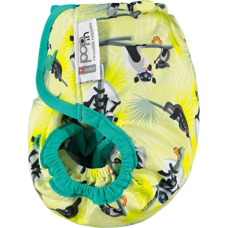 Fralda reutilizável de bambu Lemur Close Parent Pop-in com botões de pressão